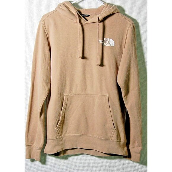 THE NORTH FACE Never Stop Exploring Box Logo Hoodie Sz Small - Tan - Picture 1 of 5